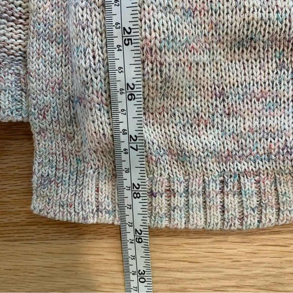 J. Jill Speckle Open Knit One Button Cardigan Size Petite Large Coastal Grandma - Picture 12 of 12